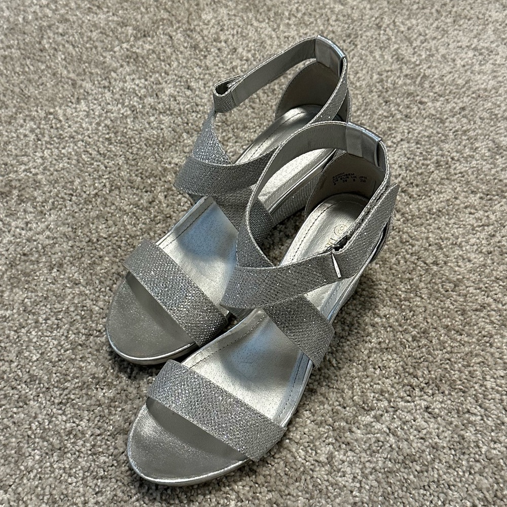 Silver Sparkle Wedges